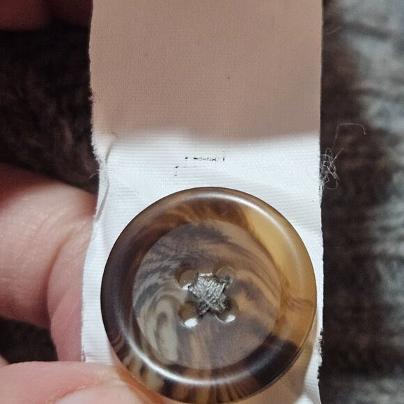 VTG Vineyard Vines Gray Cable Knit Lambs wool & Nylon Sweater With Button Collar - Picture 8 of 14